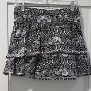 The Bubble Black Snakeskin pattern tennis skirt